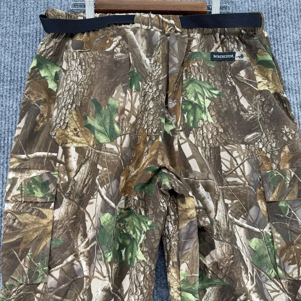 Winchester Realtree Hardwoods‎ Camo Cargo Pants Mens L Nylon Hunting